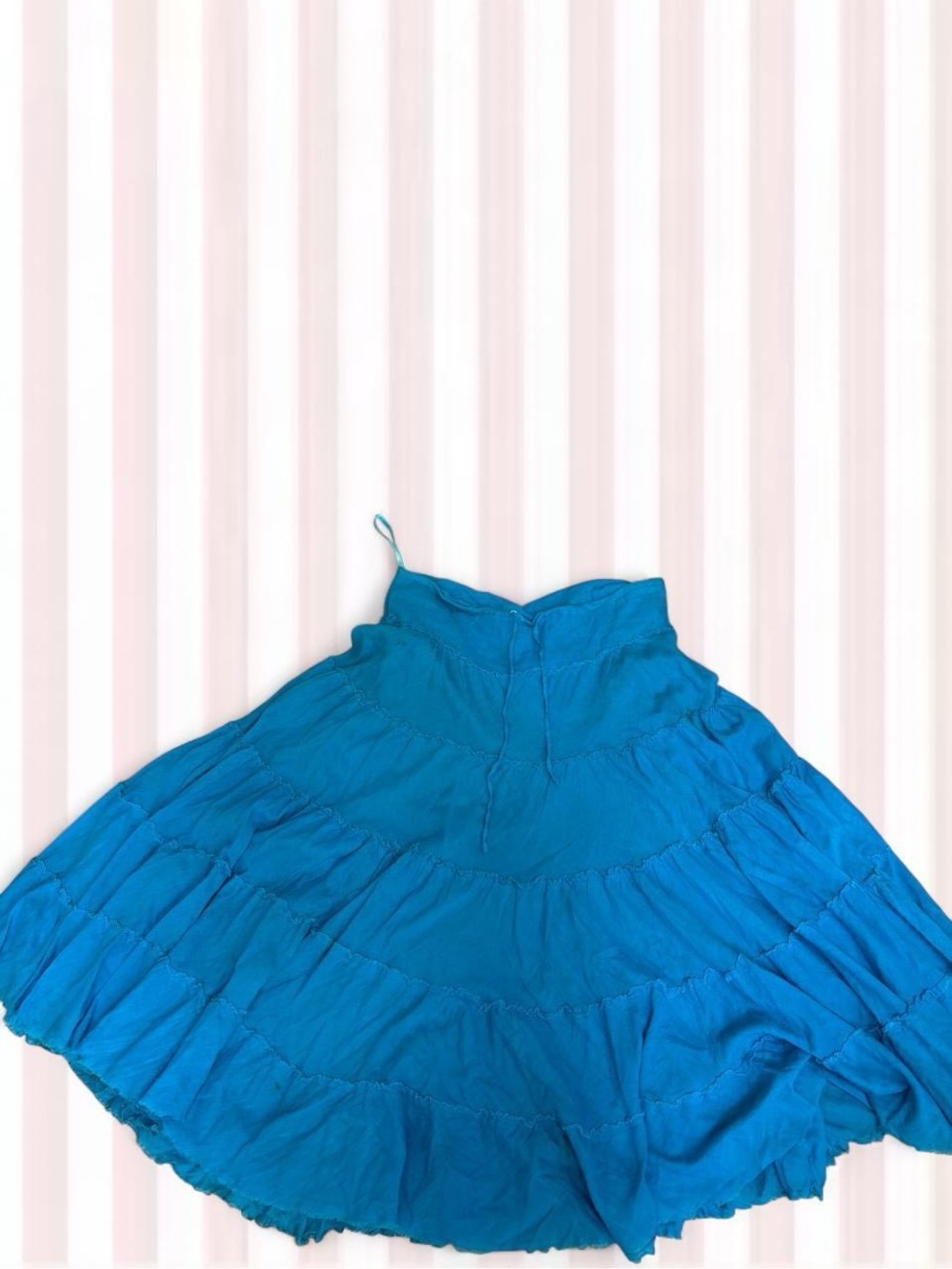 Tiered Maxi Skirt in Vibrant Teal Blue